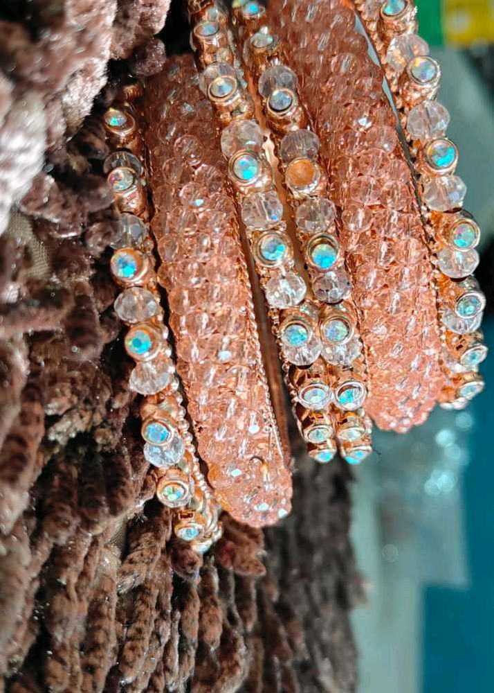 Rose Gold Crystal Bangles