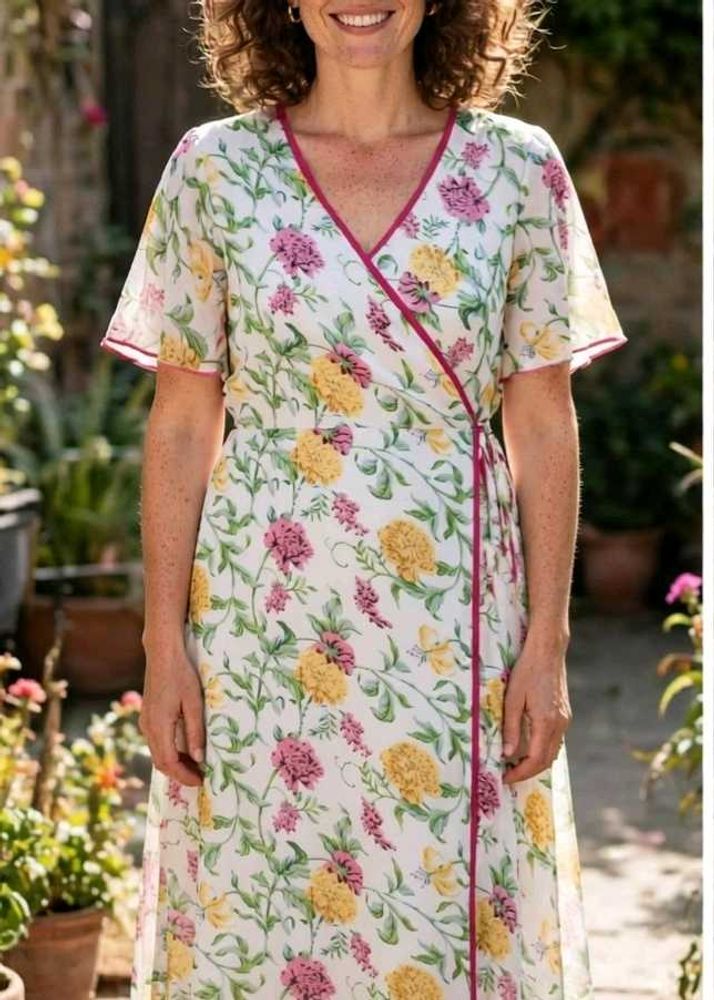 Floral Print Wrap Dress