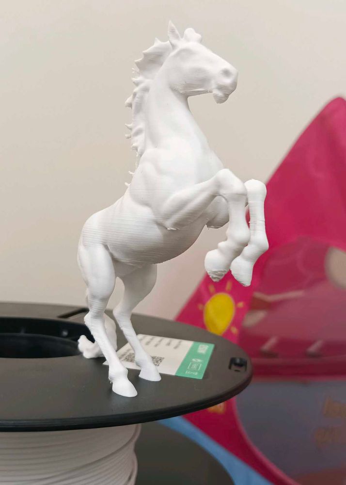 White Horse Figurine 3d Printed
