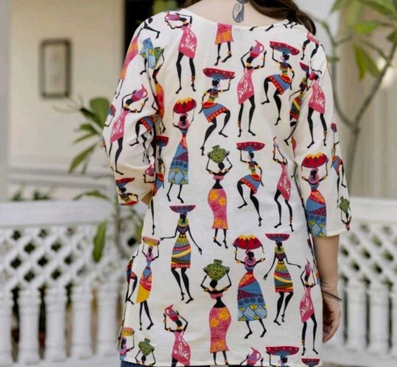 Ethnic Print Short Kurta