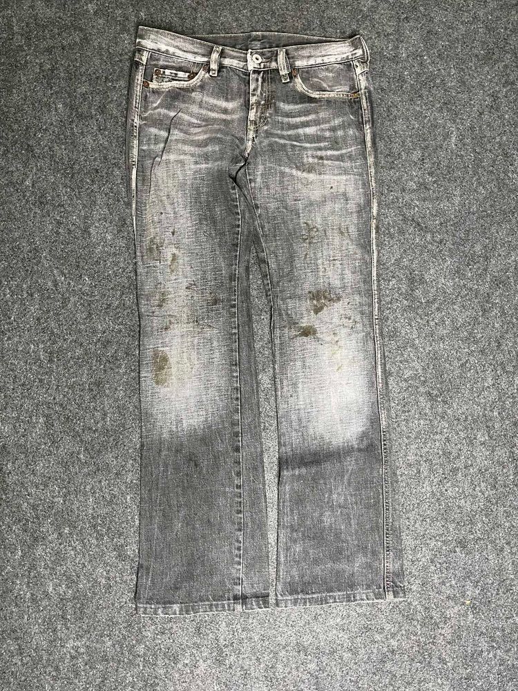 Y2k Diesel Grey Wash Flare Jeans