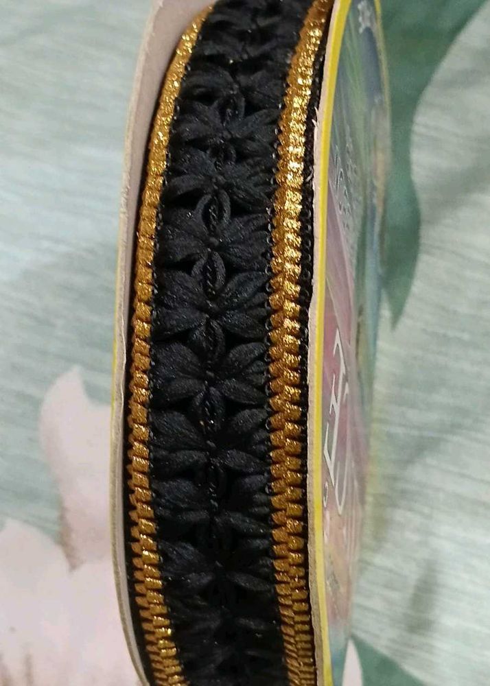 Black &amp; Gold Embellished Trim