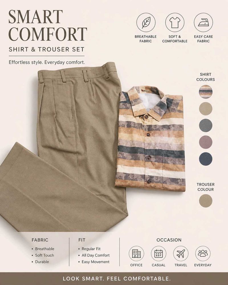 Men's Shirt and Trousers Set