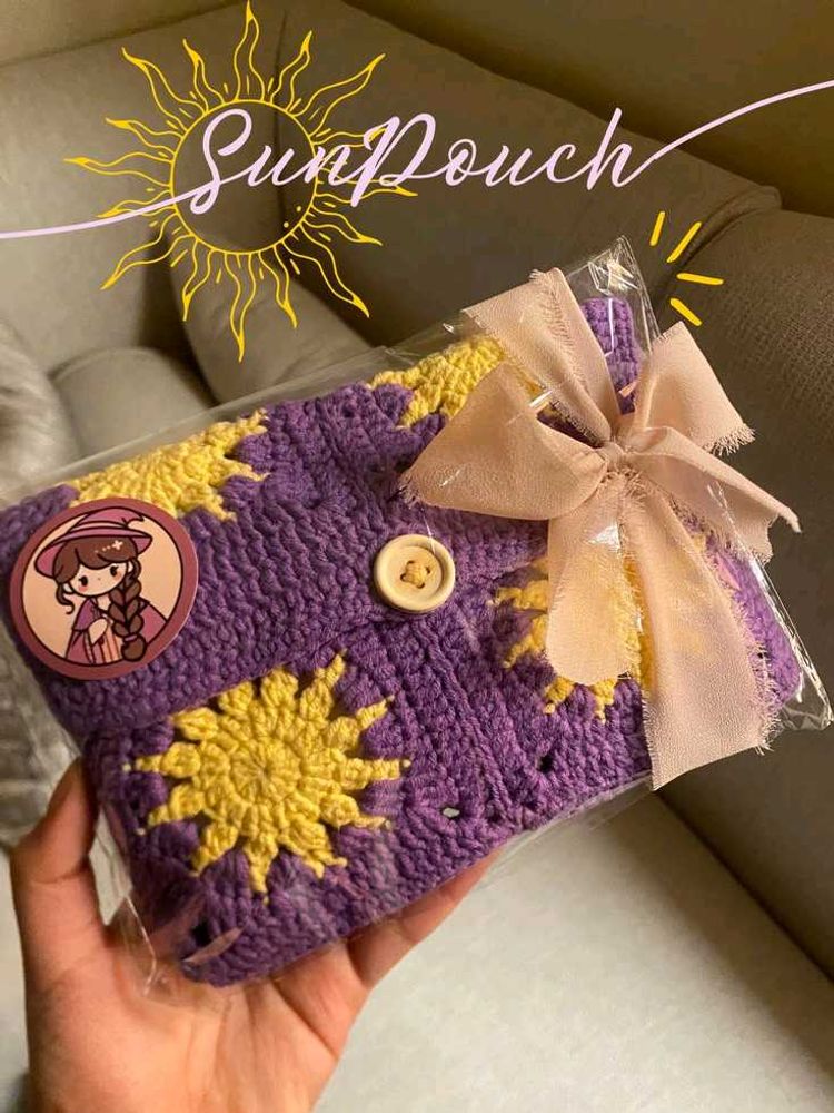 Handmade Crochet Sun Pouch