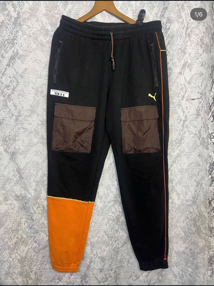 Puma porche 911 Cargo Joggers Color Block Orange