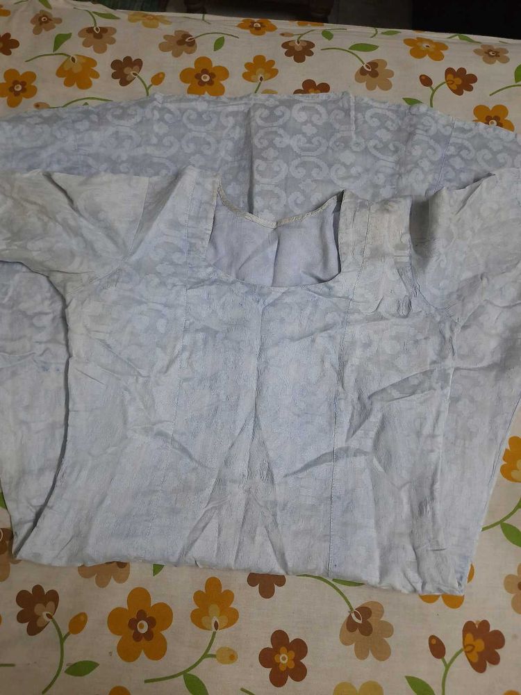 jacquard print kurta