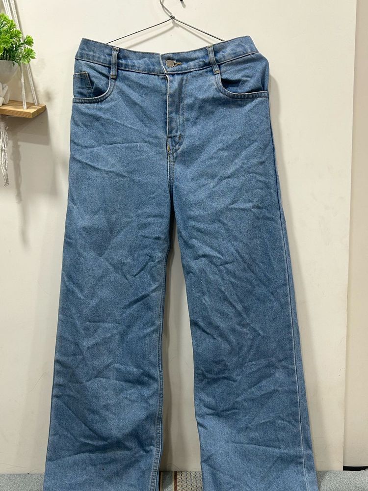 Classic Blue Wide Leg Jeans