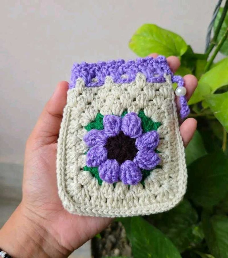 Handmade Crochet Pouch Bag
