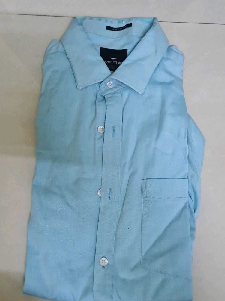 Park Avenue Blue Men's Formal Shirt