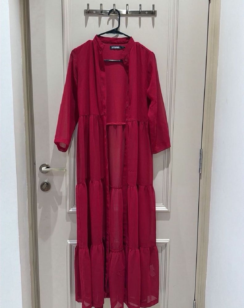Maroon Chiffon long kurti