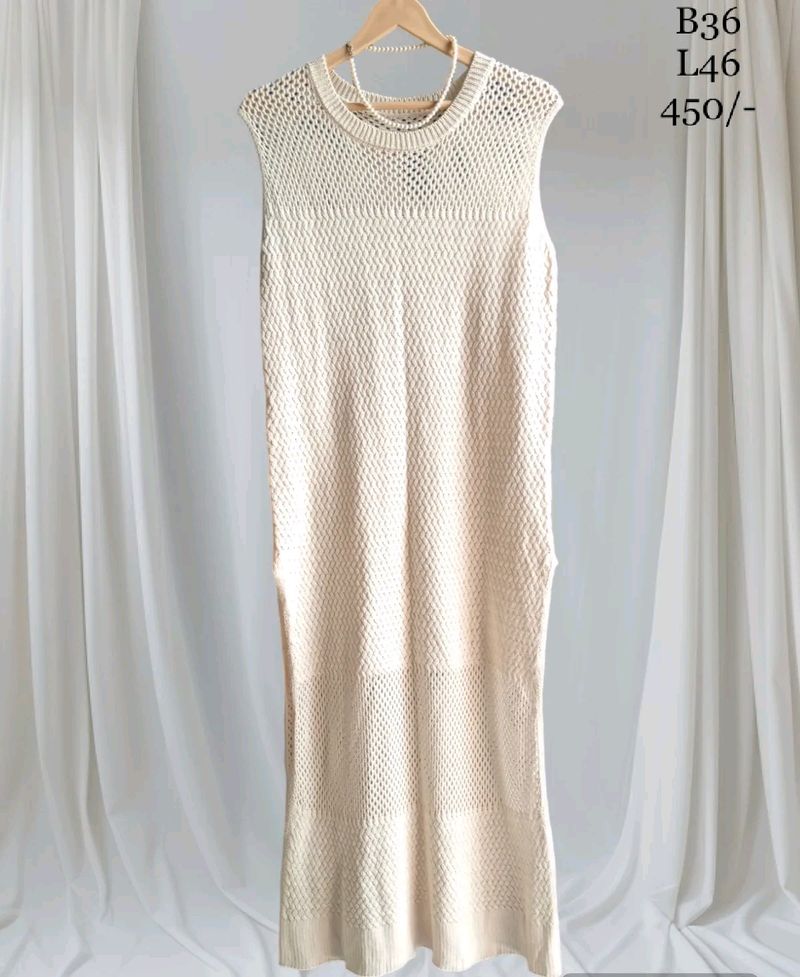 Knitted Dress it comes with beutiful  shr