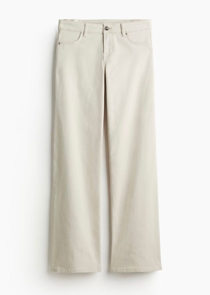 Off White Low Waist Twill Trousers