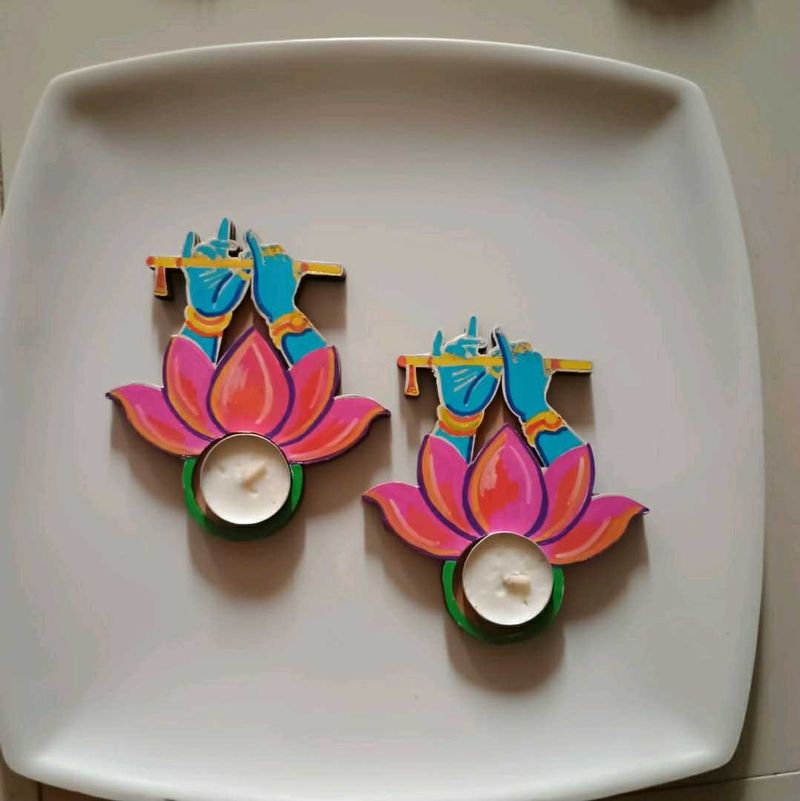 Lord Krishna Tealight Candle Holders