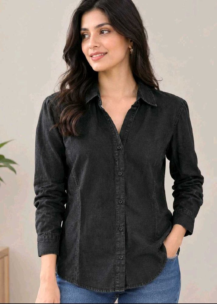 Classic Black Button-Up Shirt