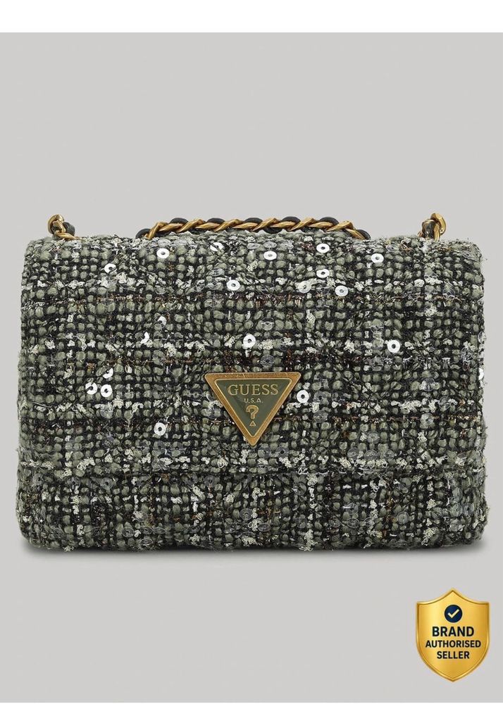 Guess Tweed Crossbody Bag