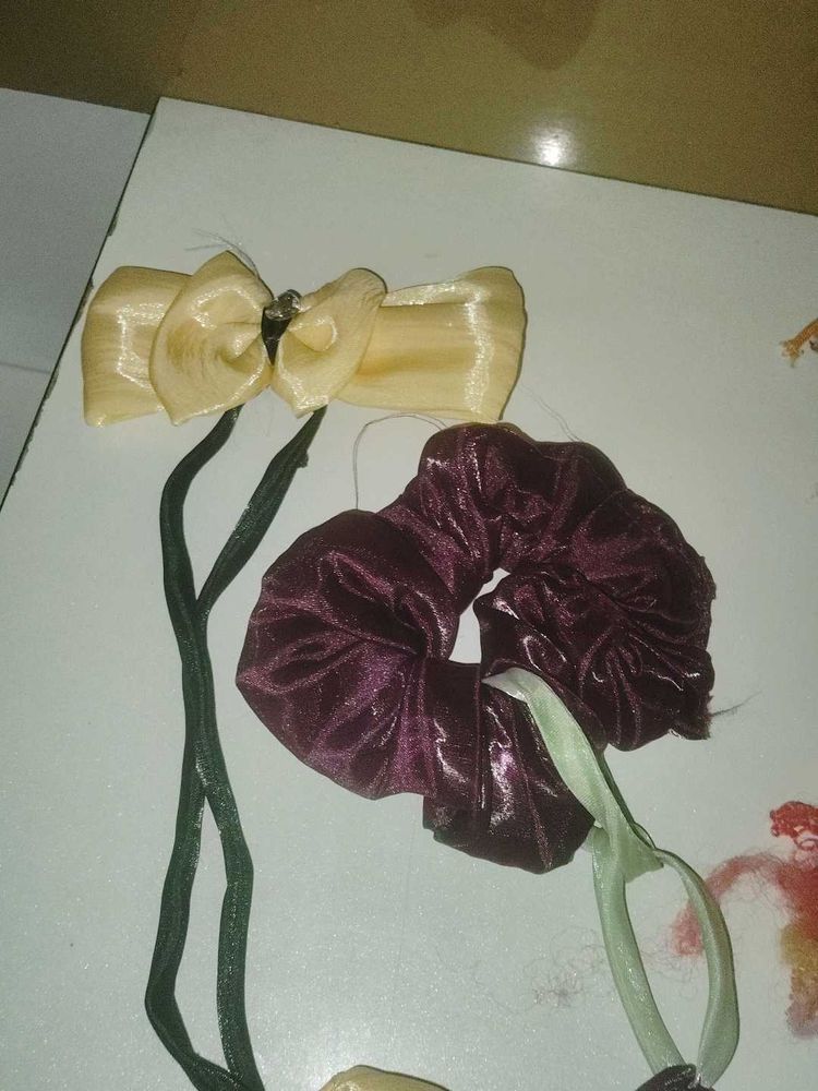 Chic Hair Scrunchies &amp; Bow Set