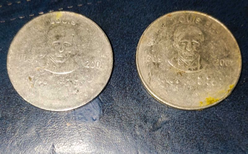 Indian Louis I 2 Rs Two Coins