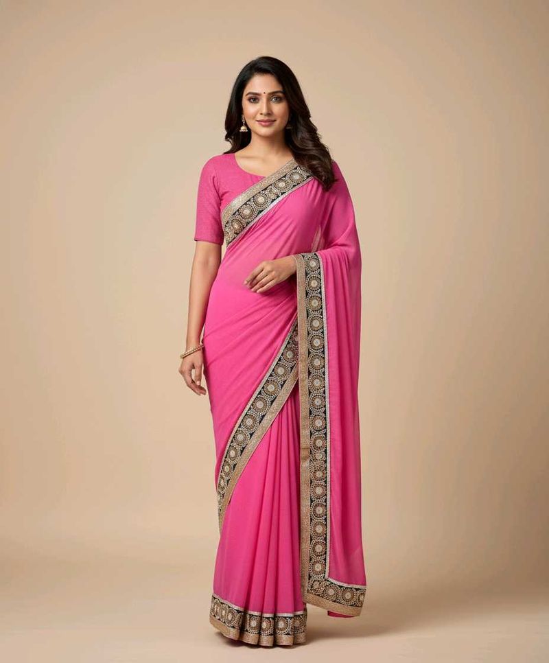 🆕Ready to wear Designer Saree &amp; Blouse