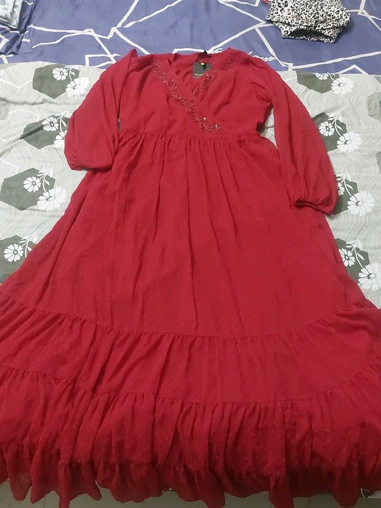 Beautiful Red Flowy Dress
