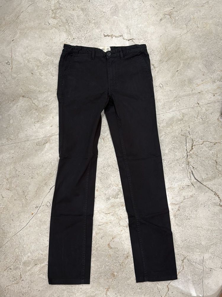 DNMX Slim Fit black Chinos for boys