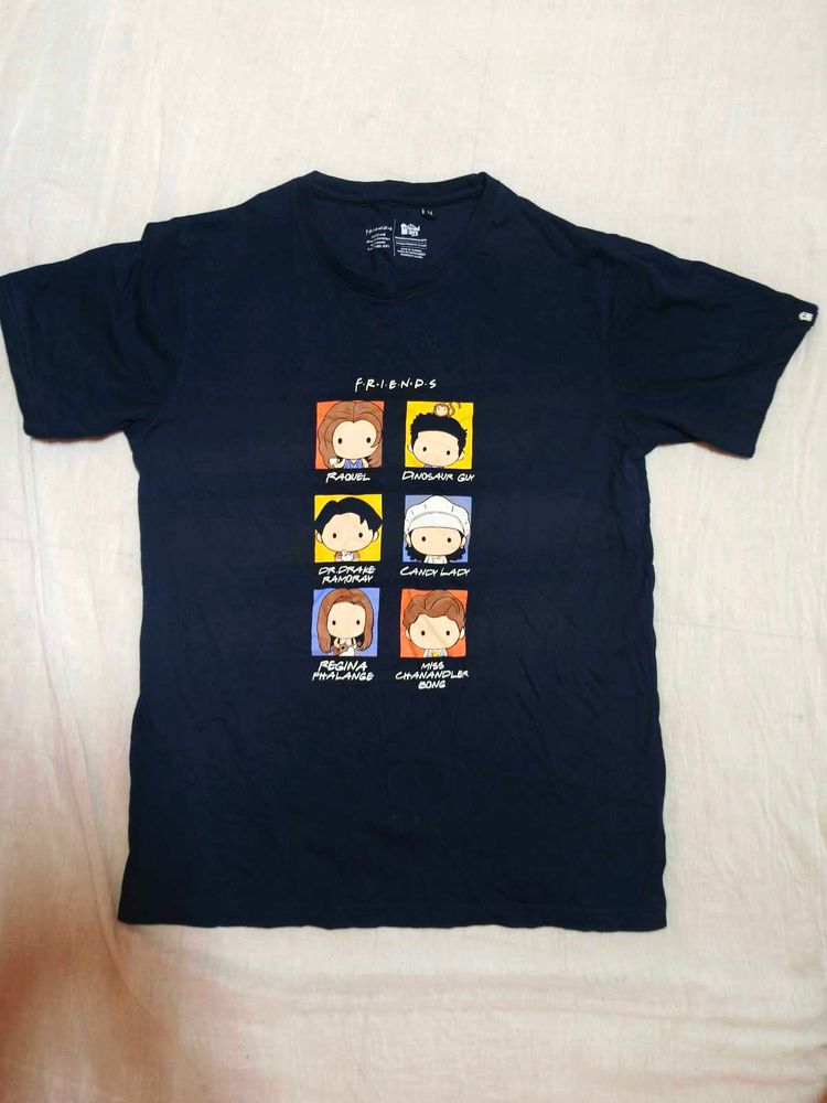 Souled store Friends Graphic Print Navy T-Shirt