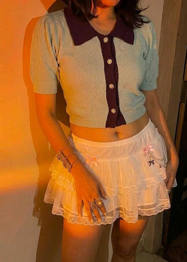 y2k Vintage Style Collared Top
