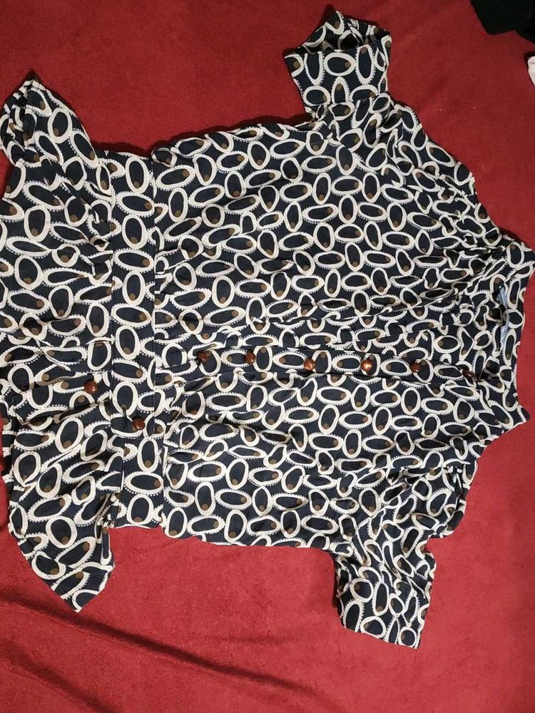 Patterned Button-Down Shirt