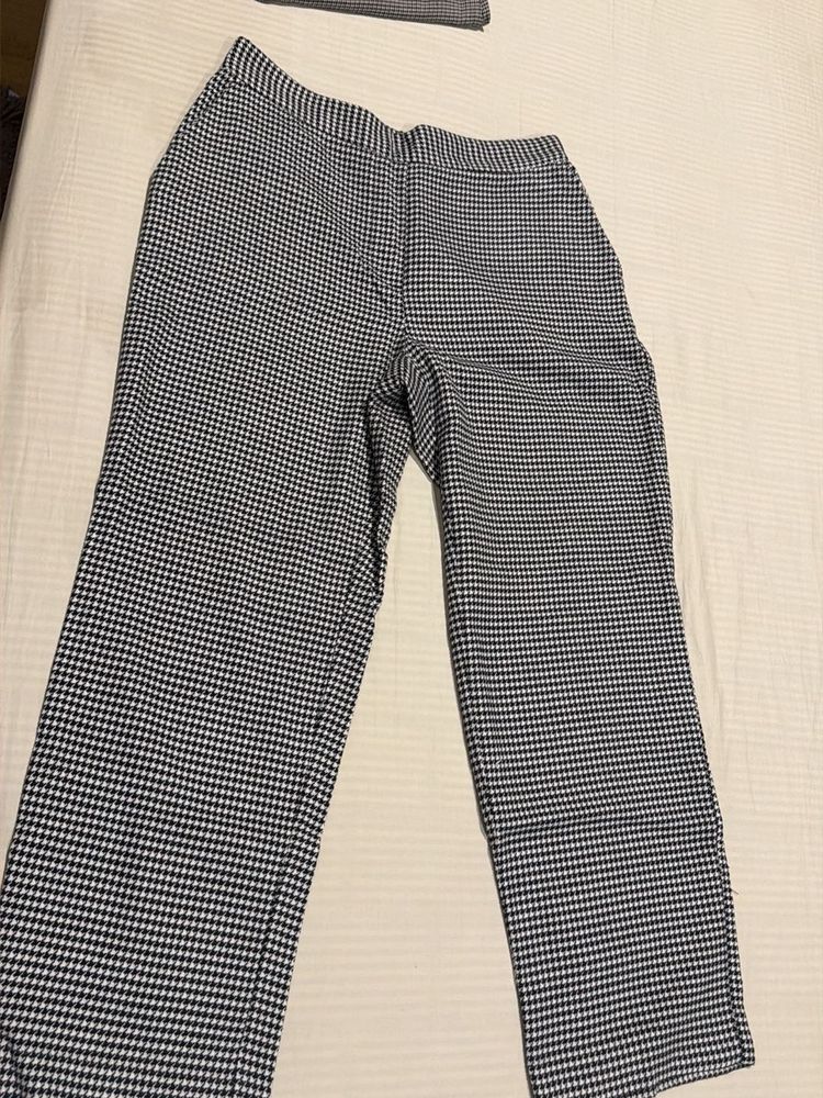 Houndstooth Pattern Trousers