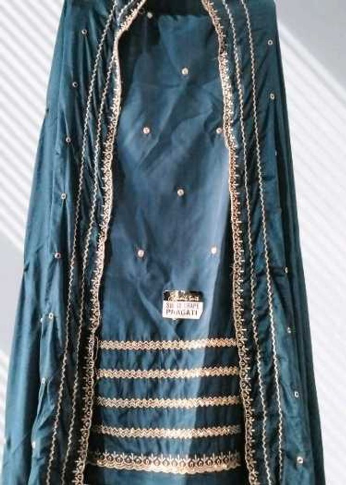 peacock colour suit with dupatta eithu