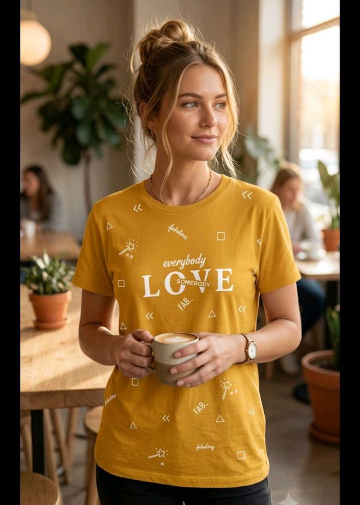 Mustard Yellow Graphic T-Shirt