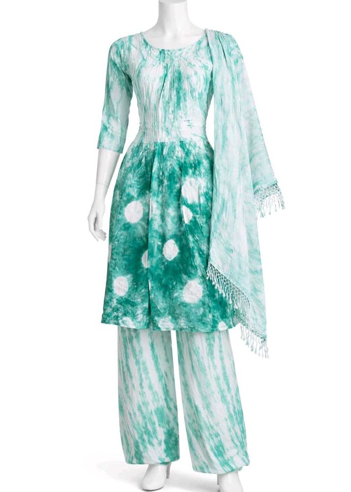 Stylish Tie-Dye Kurta Set with Palazzo