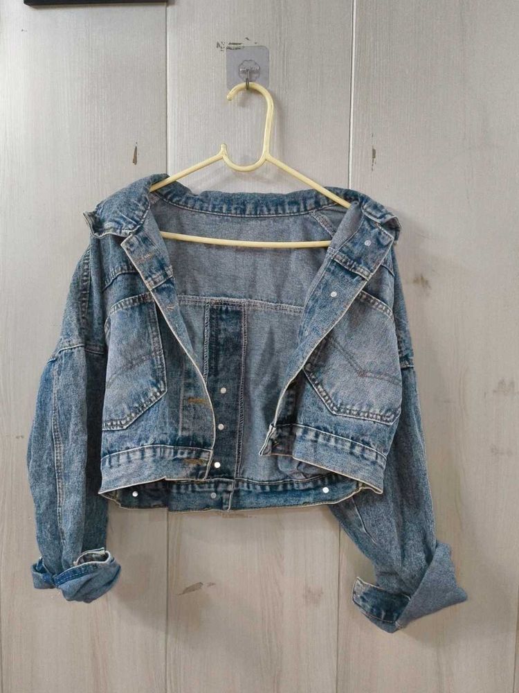 Cropped Denim Y2K Jacket