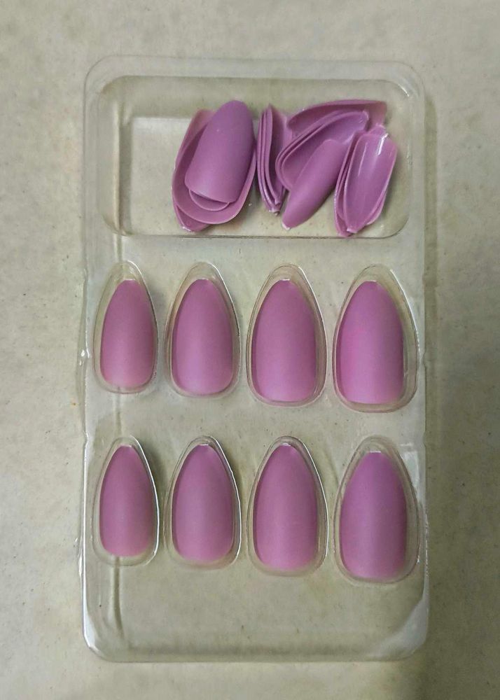 Mauva Matte light purplish Press-On Nails