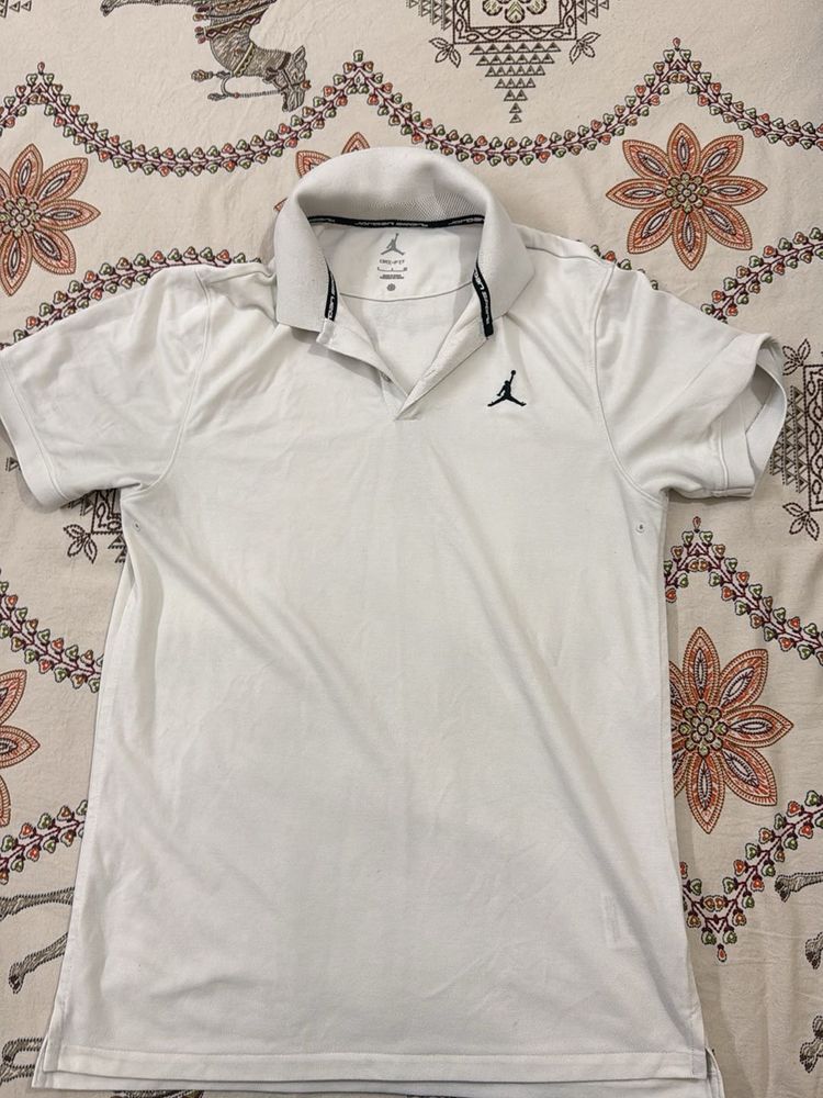 Men's Jordan White Dri-FIT Polo Shirt