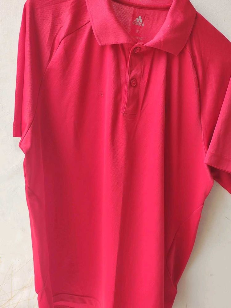 Adidas Pink Polo T-Shirt