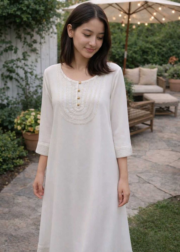 Elegant white Kurta