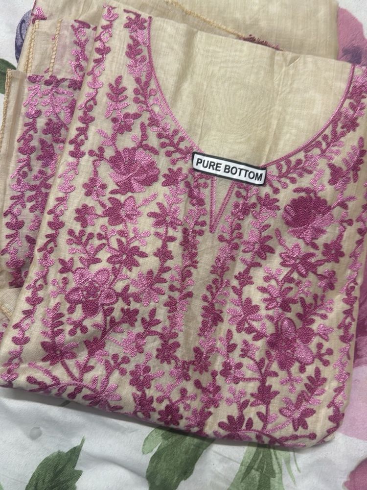 chanderi cotton suit