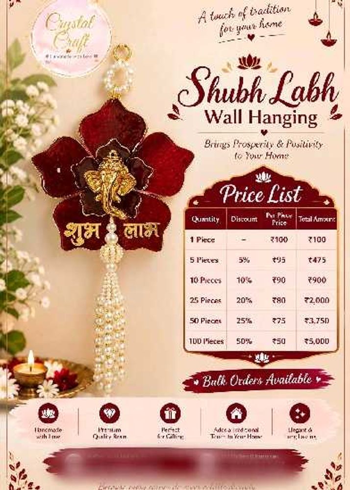 Shubh Labh Ganesha Wall Hanging