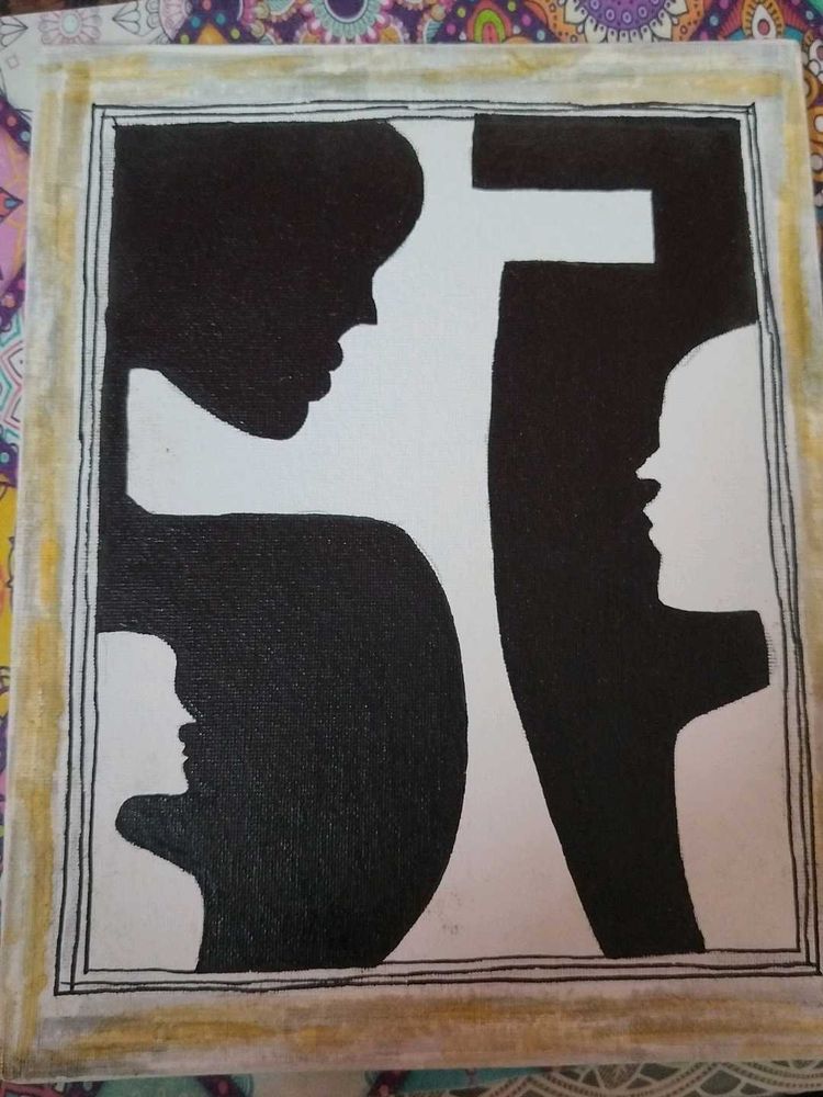 Abstract Silhouette Painting