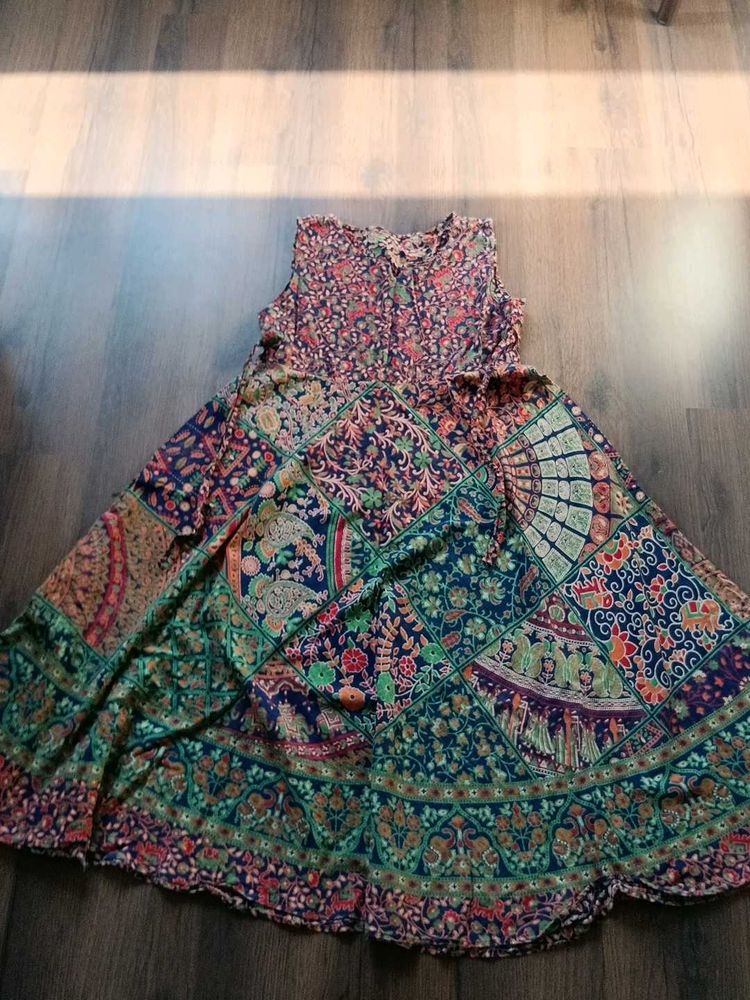 Bohemian Print Sleeveless Dress