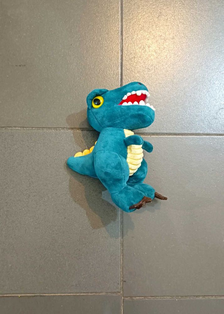 Cute Teal Dinosaur Plush Toy