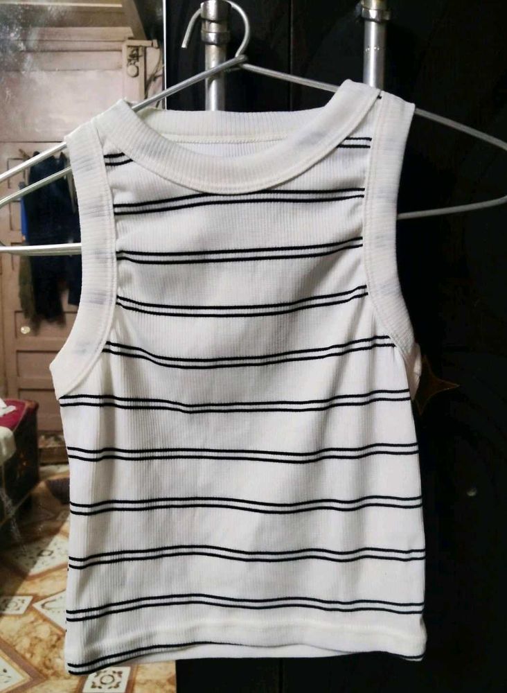 Striped Ribbed Tank Top