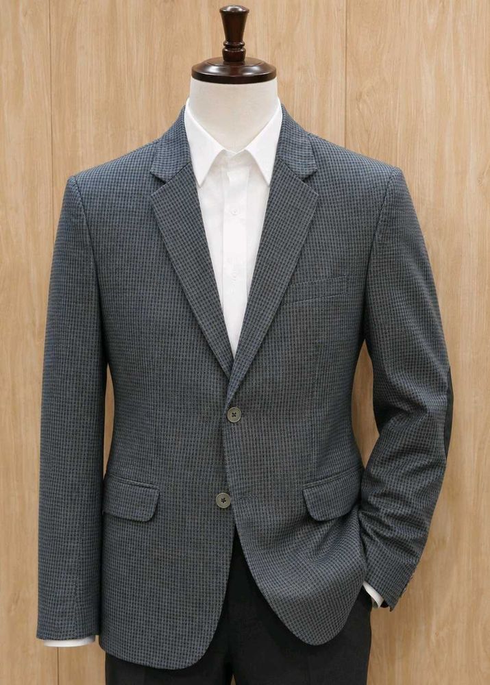 Men’s Premium Grey Checkered Blazer