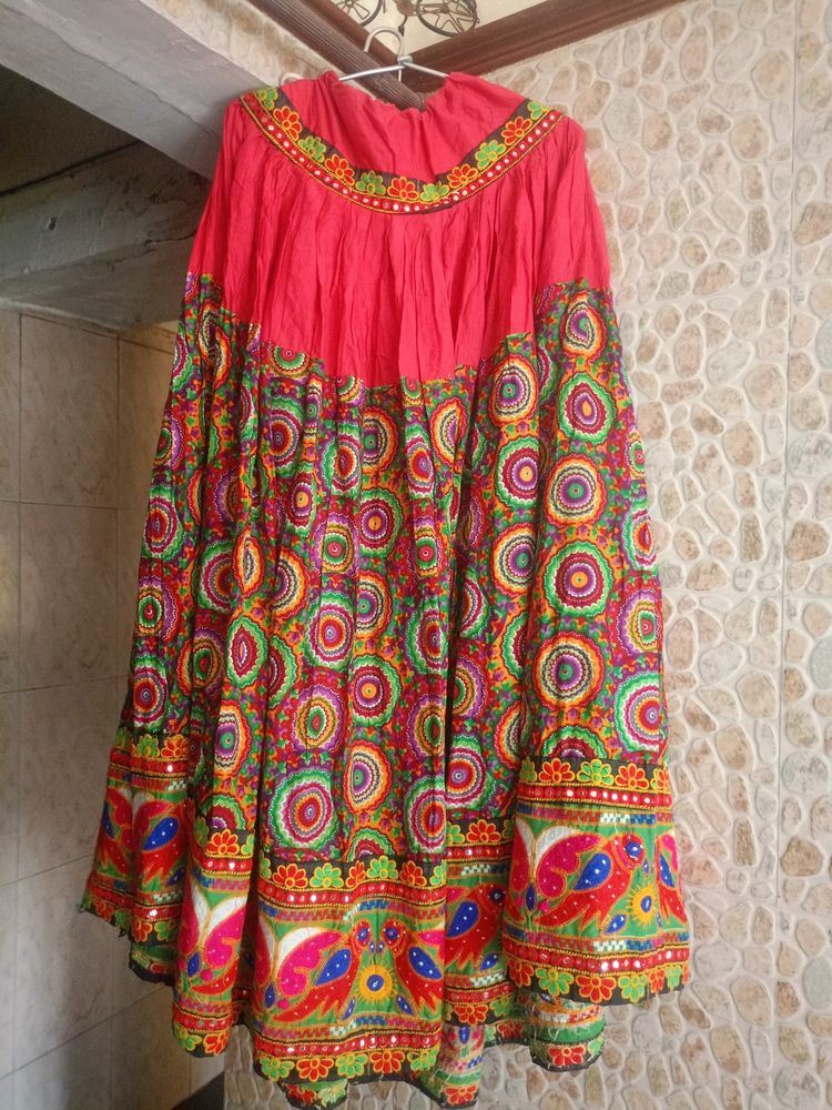 Kutchi Cotton Chaniya Choli Without Dupatta