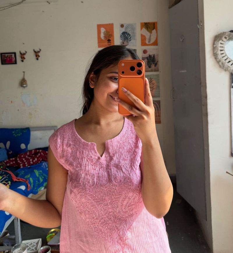 Beautiful Pink Chikankari Kurta