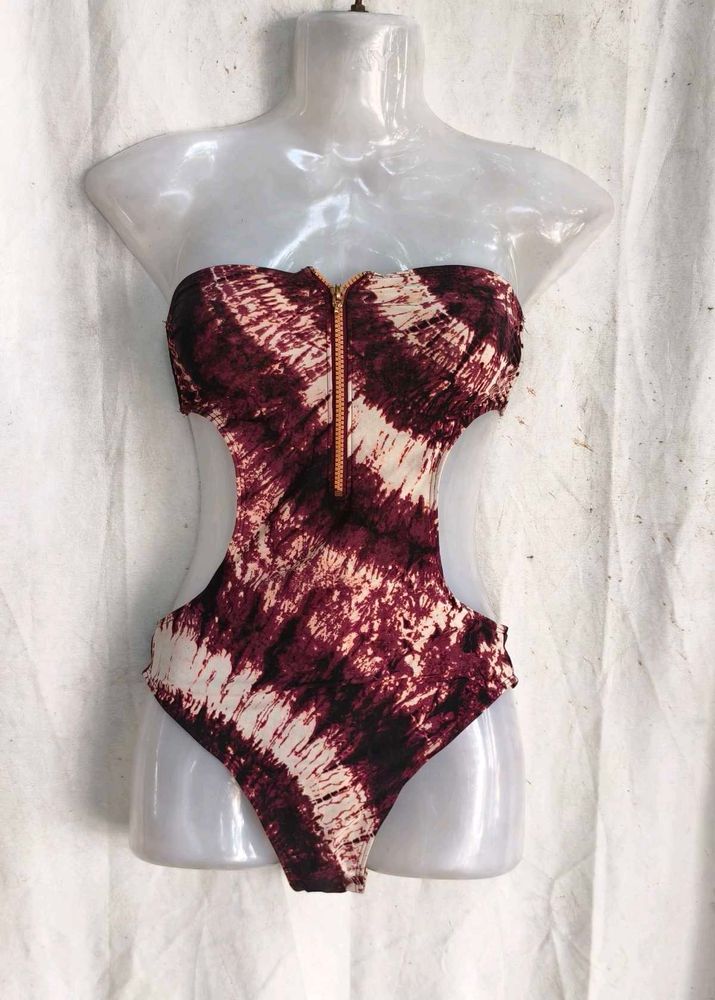 Stylish Tie-Dye One-Piece Swimsuit