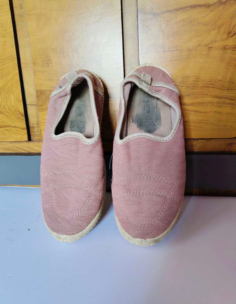 Light Pink Canvas Slip-On Shoes