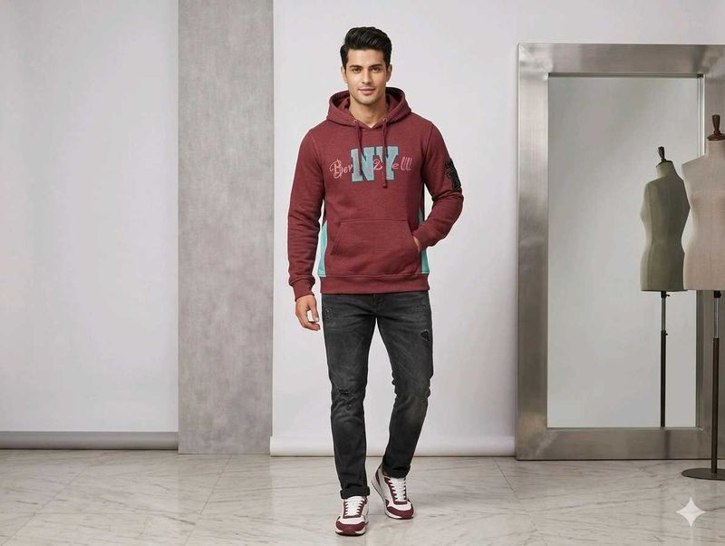 Maroon "Born NY" Hoodie