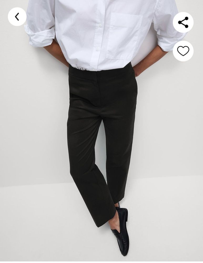 Marks &amp; Spencer Black Straight Trousers