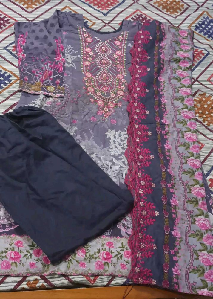 Embroidered Kurta Set with Trousers